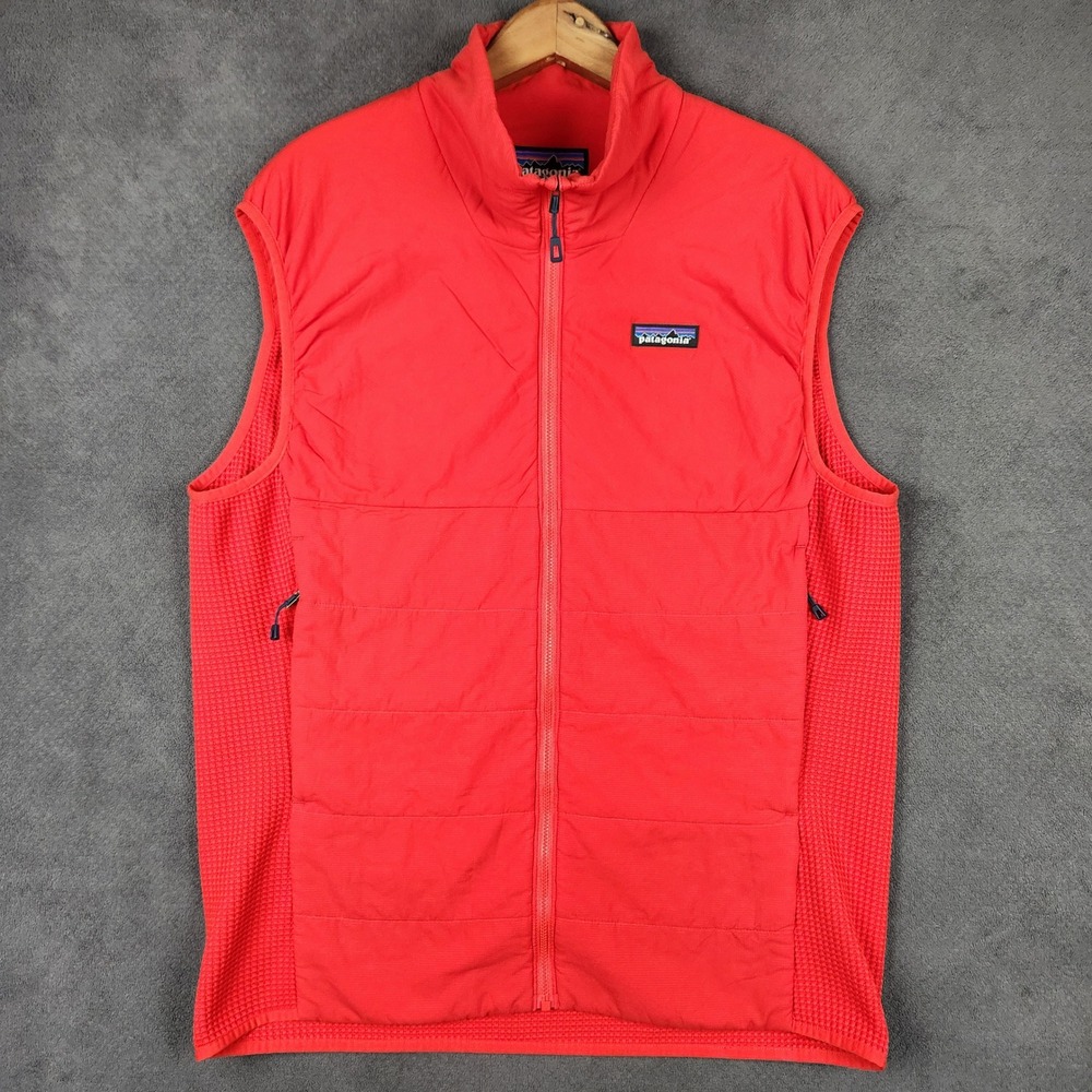 Patagonia Nano Air Light Hybrid Vest Mens Large Red Full Zip Insulated 84355